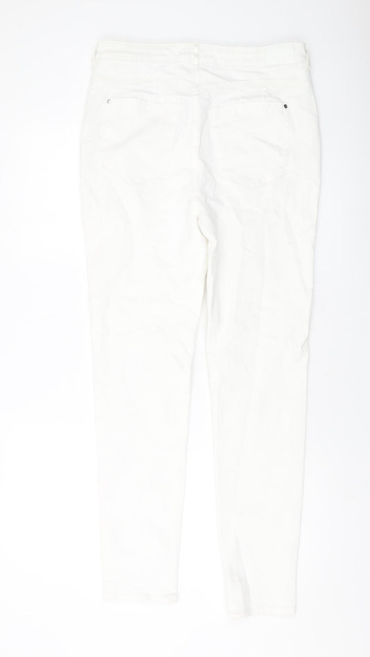 Womens UK Size 32 in Marks and Spencer Regular Fit Skinny Ivory Jeans