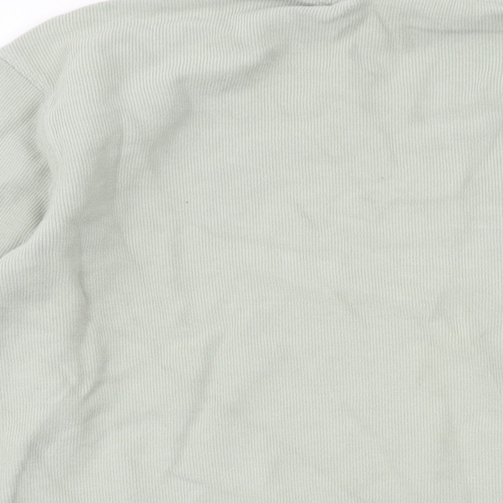 Zara Mens Green Cotton Pullover Sweatshirt Size L