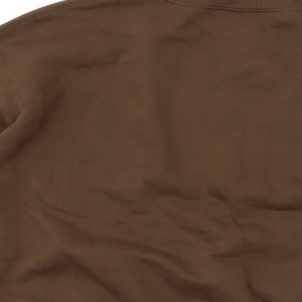 Womens UK Size S Pull&Bear Brown Pullover Sweatshirt