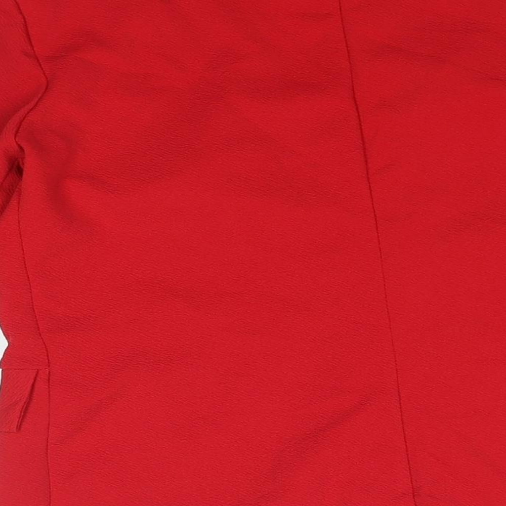 Boohoo Womens Red Jacket Size 12