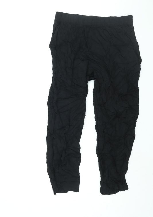 Womens UK Size 14 Divided by H&M Regular Fit Black Trousers