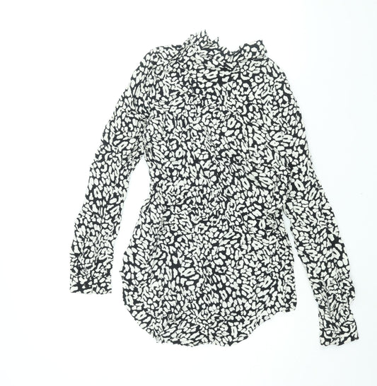 Womens UK Size 8 Marks and Spencer Black Basic Button-Up
