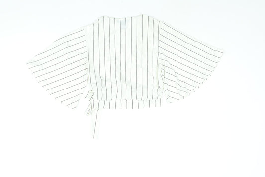 Womens UK Size 8 New Look Ivory Cropped Blouse