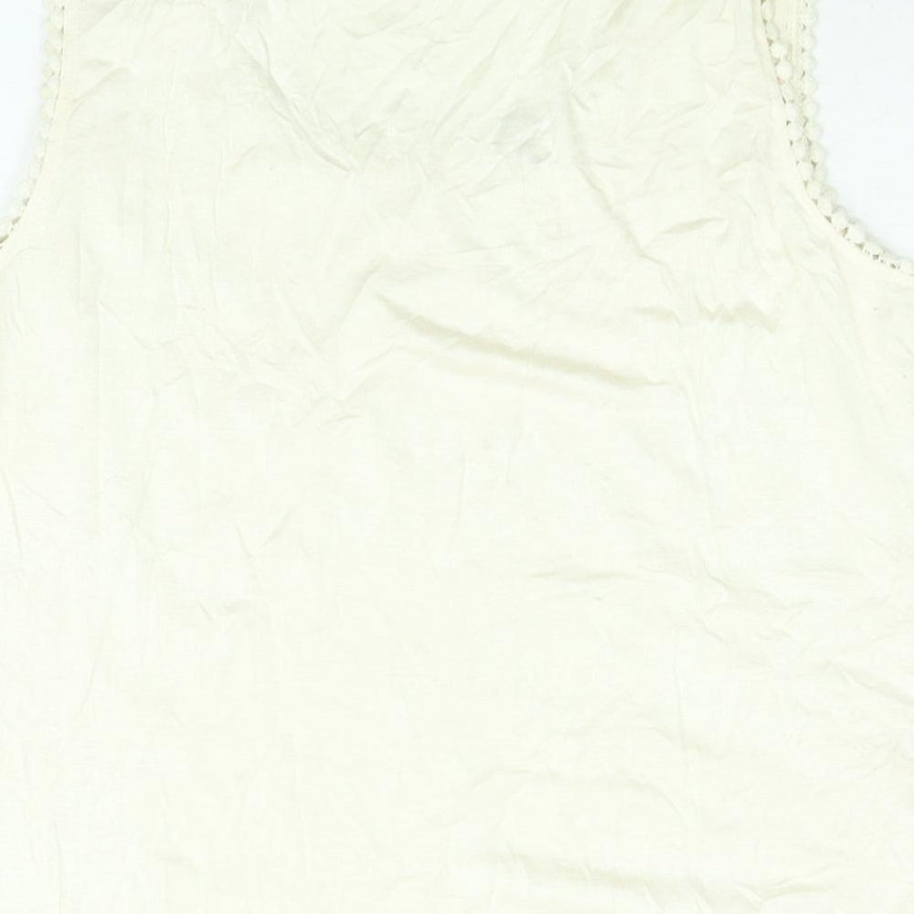 Womens UK Size L Solitaire Beige Camisole Blouse