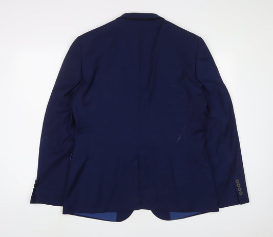 Mens UK Size 44 Burton Regular Blue Suit Jacket