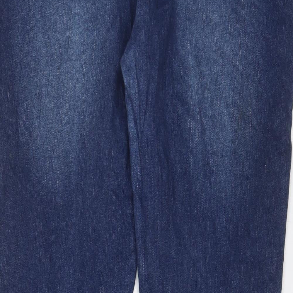 Simply Be Womens Blue Cotton Skinny Jeans Size 16 L29 in Regular Zip