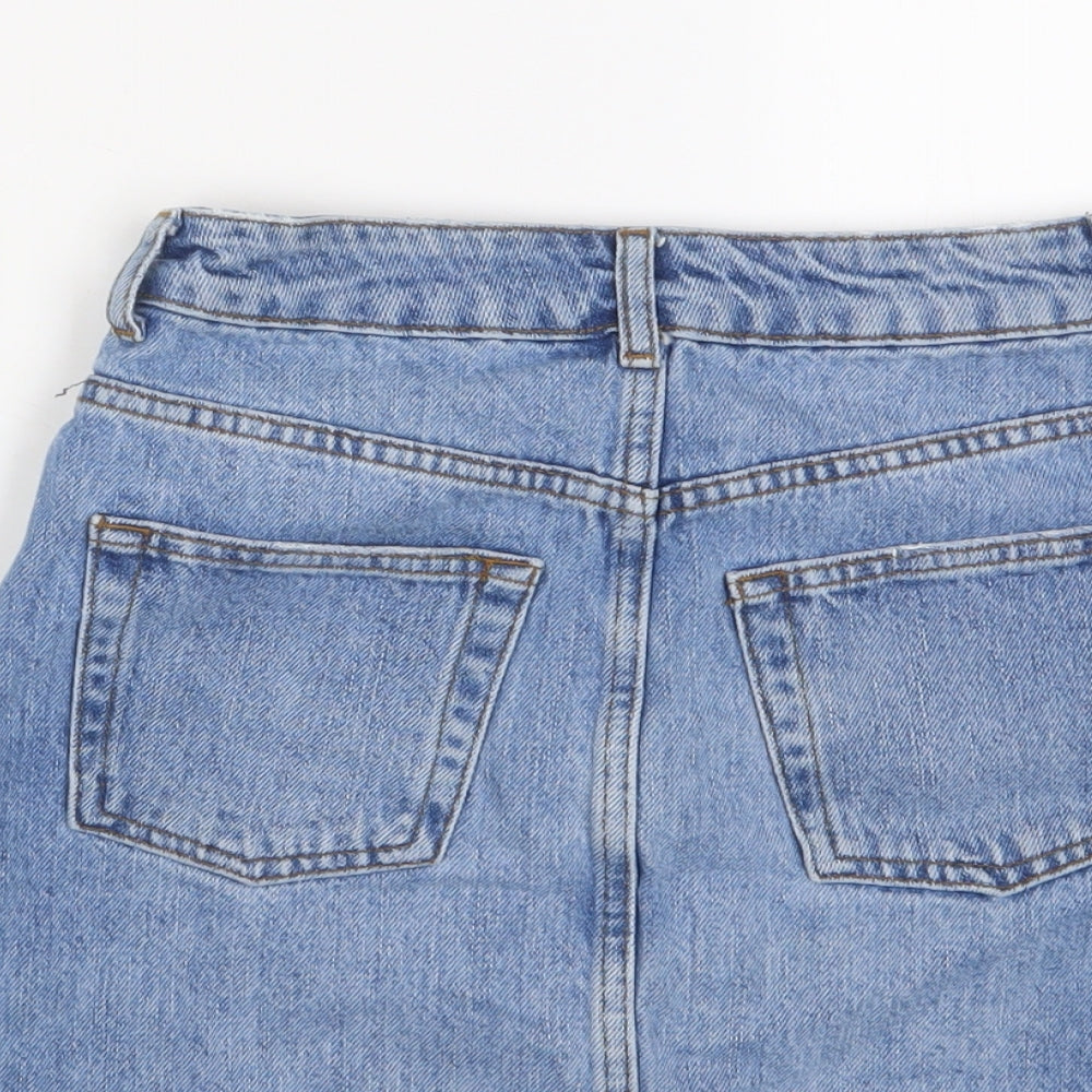 Womens UK Size 6 Topshop A-Line Denim Skirt