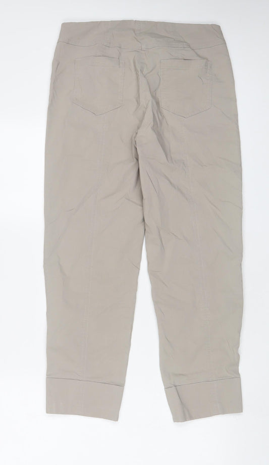 Womens UK Size 32 in ROBELL Regular Fit Beige Trousers