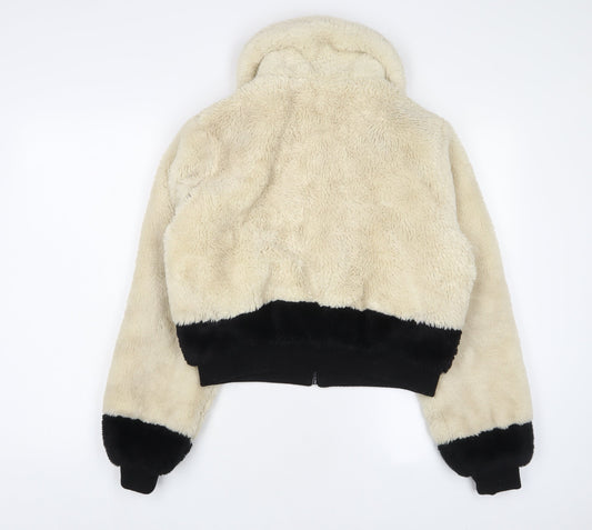 Pull&Bear Womens Beige Jacket Size S Zip