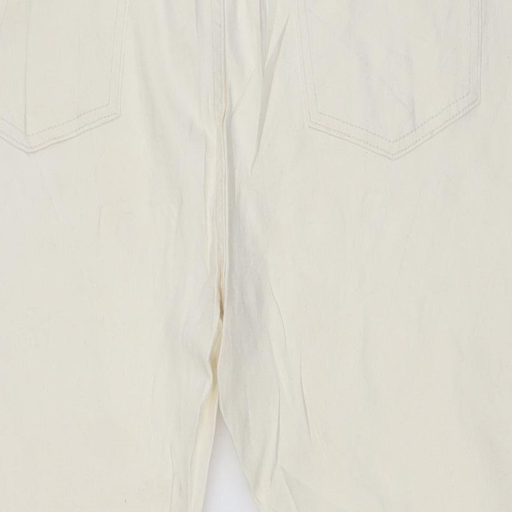 Womens UK Size 20 Marks and Spencer Slim Fit Straight Ivory Jeans