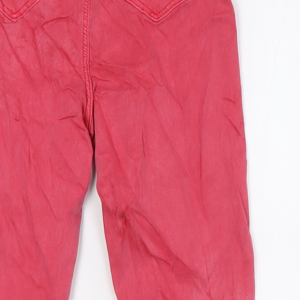 Womens UK Size 10 Marks and Spencer Regular Fit Cropped Red Jeans