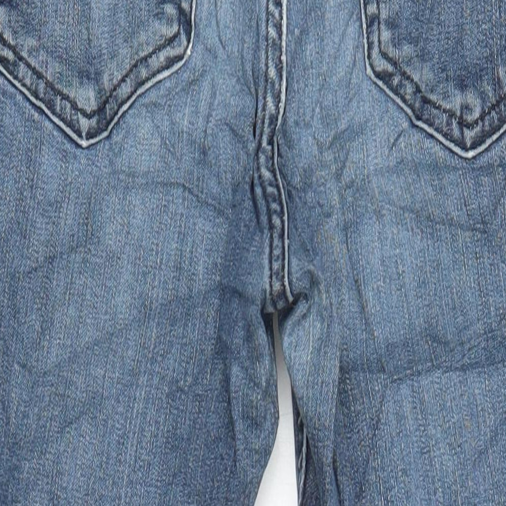 Topshop Womens Blue Cotton Skinny Jeans Size 28 in L26 in Regular