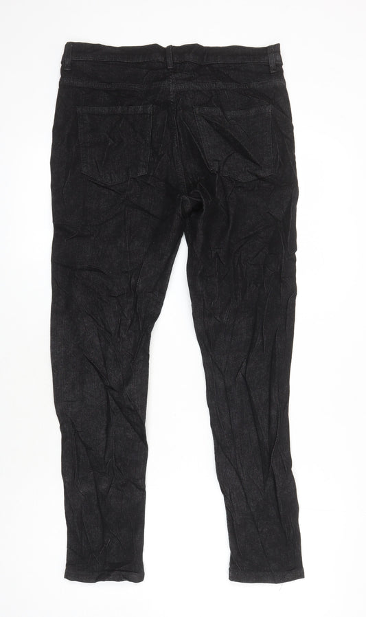 M&S Womens Black Cotton Skinny Jeans Size 12 L26.5 in Regular
