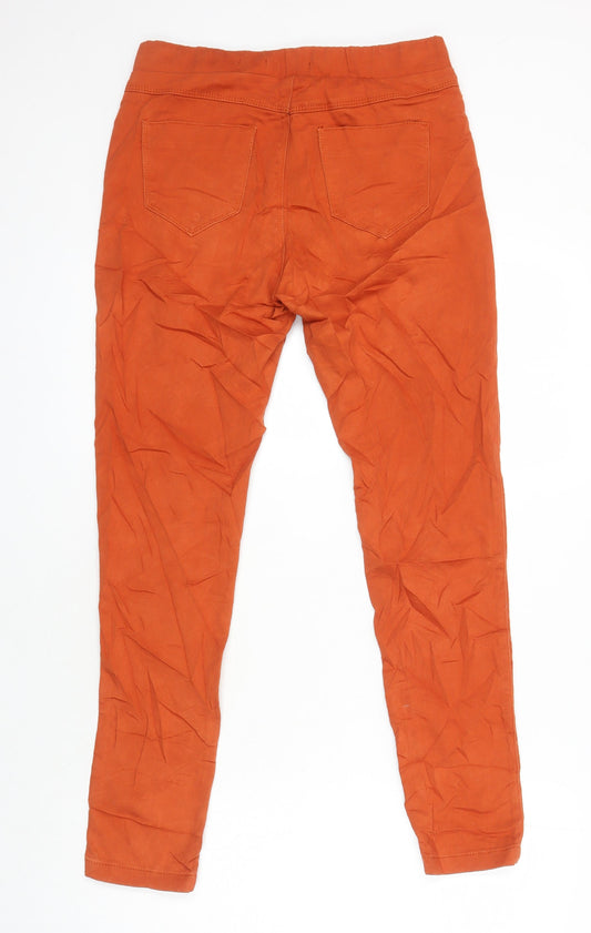 TU Womens Brown Cotton Jegging Jeans Size 10 L27 in Regular - Elasticated Waist