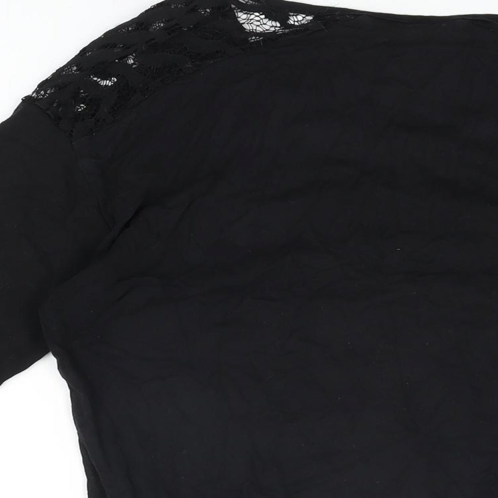 Womens UK Size S Klass Black Basic T-Shirt