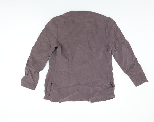 Womens UK Size 12 C&A Grey Basic Button-Up