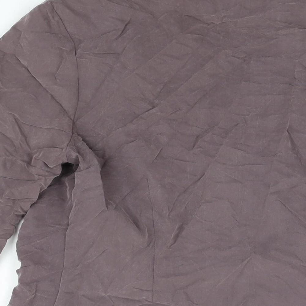 Womens UK Size 12 C&A Grey Basic Button-Up