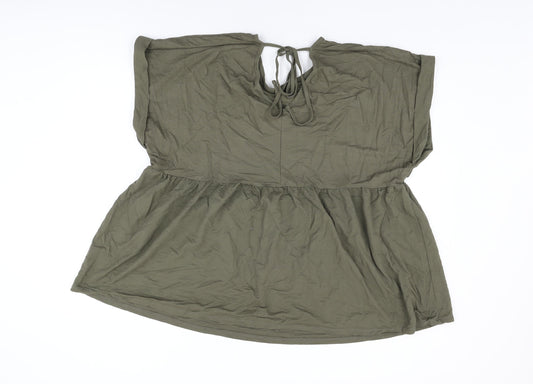 Womens UK Size XL Pep&Co Green Basic T-Shirt