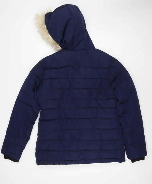 Womens UK Size 12 Dorothy Perkins Blue Puffer Jacket