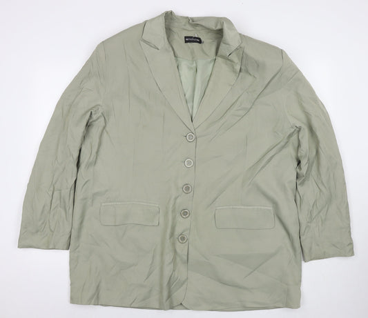Womens UK Size 12 PRETTYLITTLETHING Green Jacket