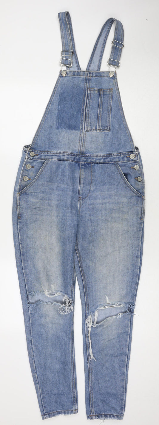 Womens UK Size 8 Denim & Co. One-Piece Blue Dungaree