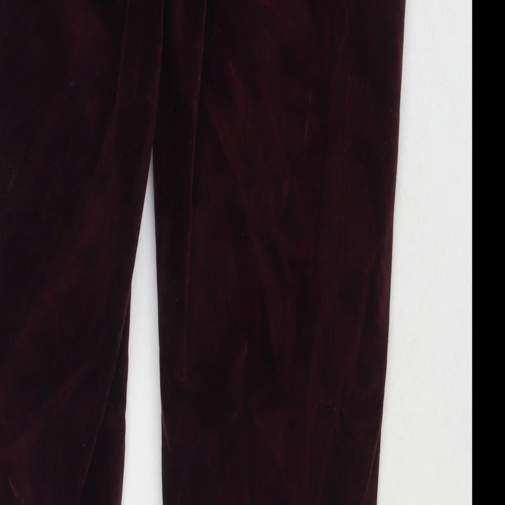Womens UK Size 8 Pure Regular Fit Red Trousers
