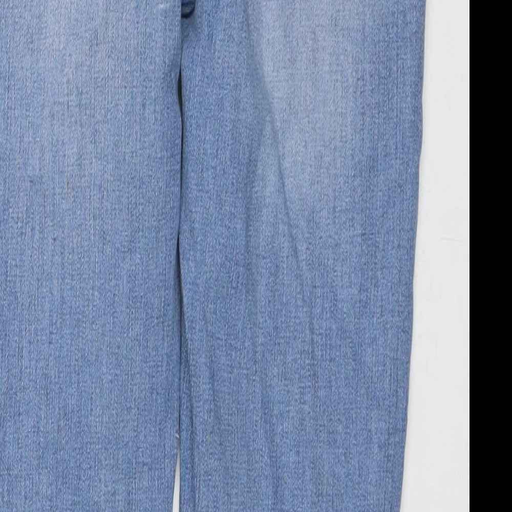 Denim & Co. Womens Blue Cotton Skinny Jeans Size 12 L28 in Regular Zip