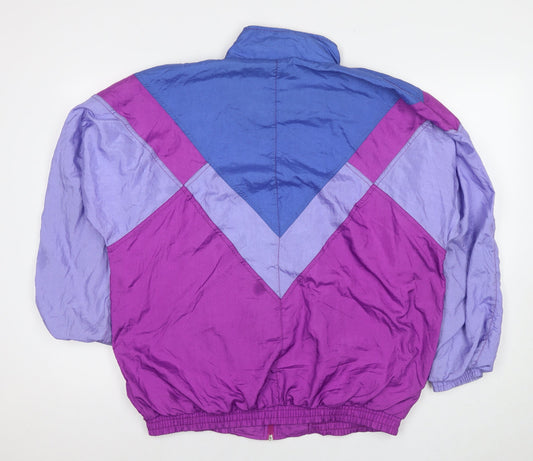 Active Womens Purple Jacket Size M Zip - Vintage