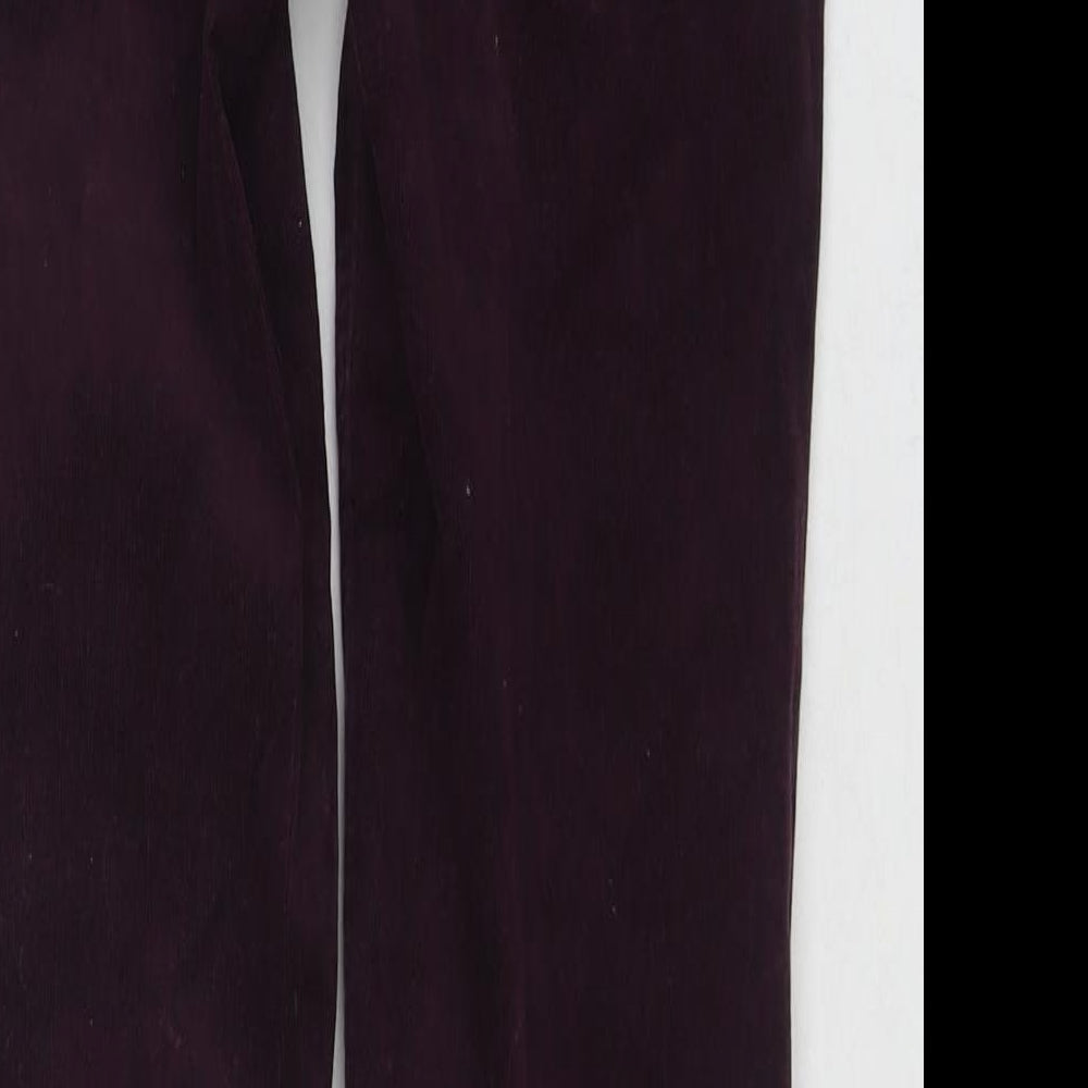 Womens UK Size 8 Marks and Spencer Regular Fit Purple Trousers