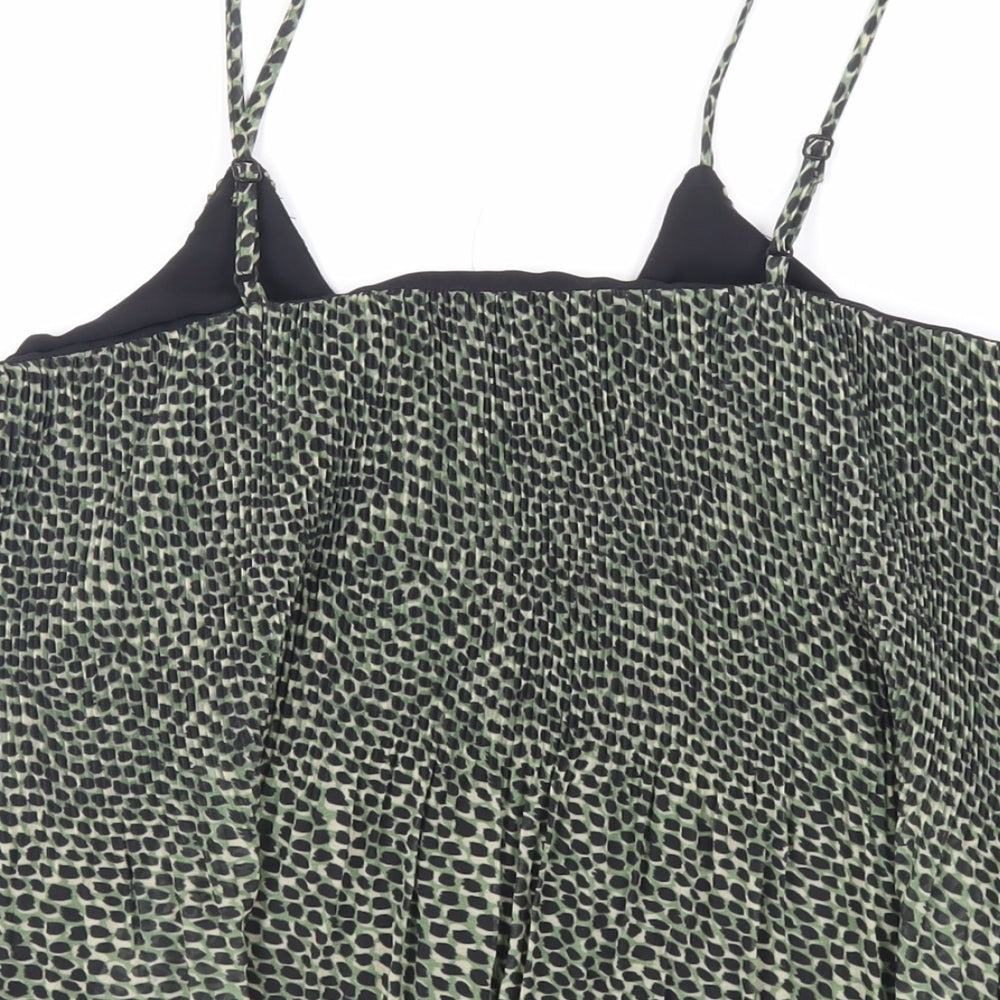 Womens UK Size 10 Topshop Green Camisole Tank