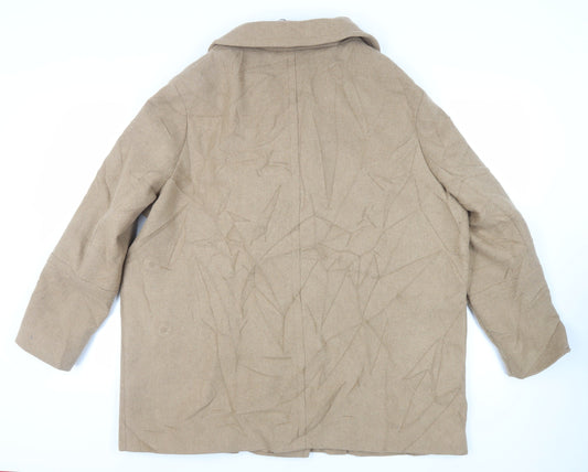 Womens UK Size 22 Marks and Spencer Beige Pea Coat