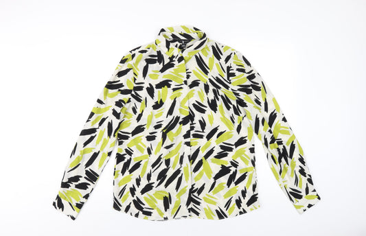 Womens UK Size 12 New Look Green Basic Button-Up