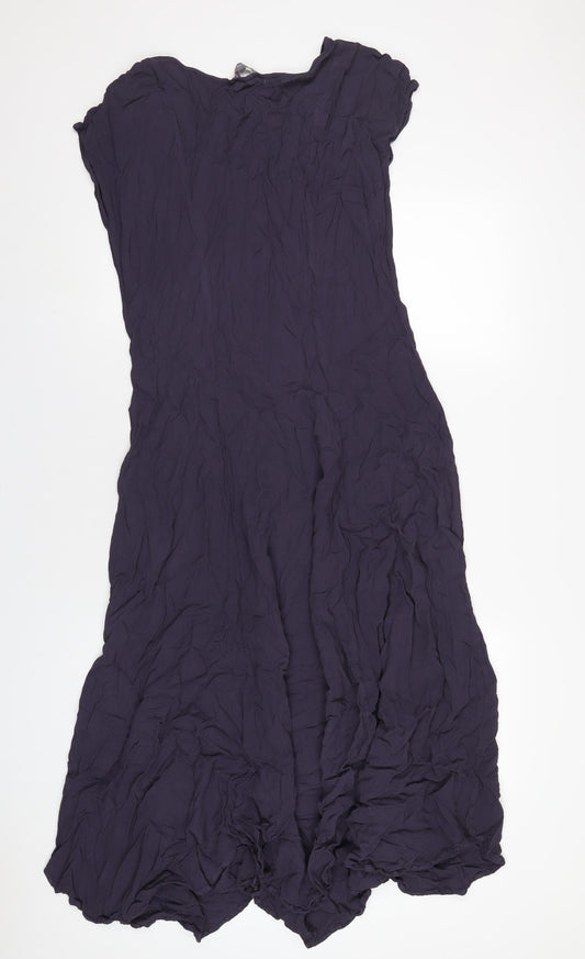 John Lewis Womens Purple Polyester A-Line Size XL Scoop Neck Pullover