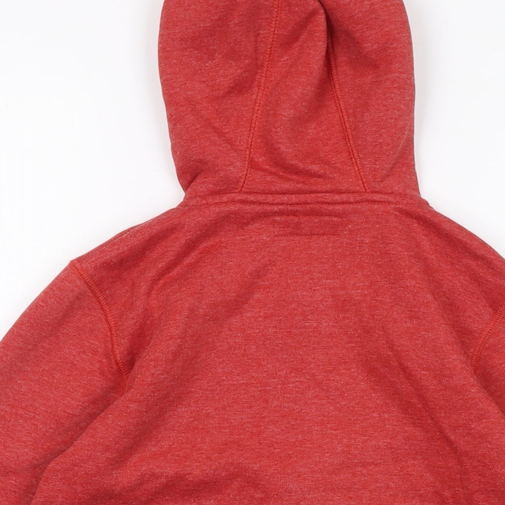 Niek Boys Red Cotton Full Zip Hoodie Size 9 Years Zip