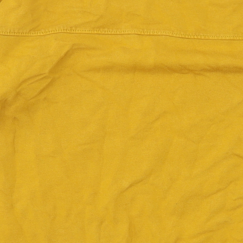 Next Womens Yellow Cotton Pullover Sweatshirt Size M Pullover