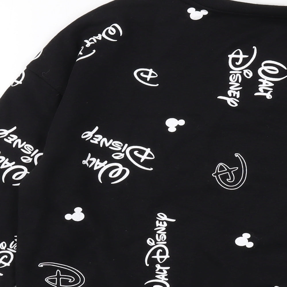 Womens UK Size S Disney Black Pullover Sweatshirt