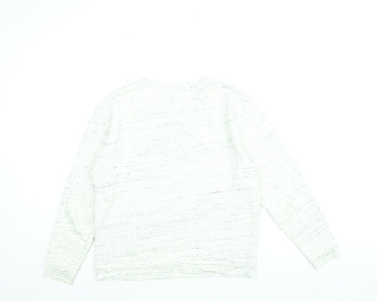 Womens UK Size S FOREVER 21 White Pullover Sweatshirt