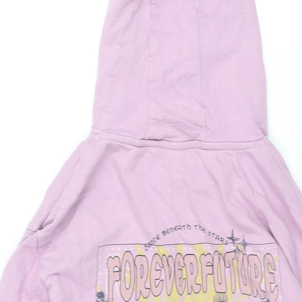NEXT Girls Pink Cotton Pullover Sweatshirt Size 10 Years Pullover - Back Sun Print