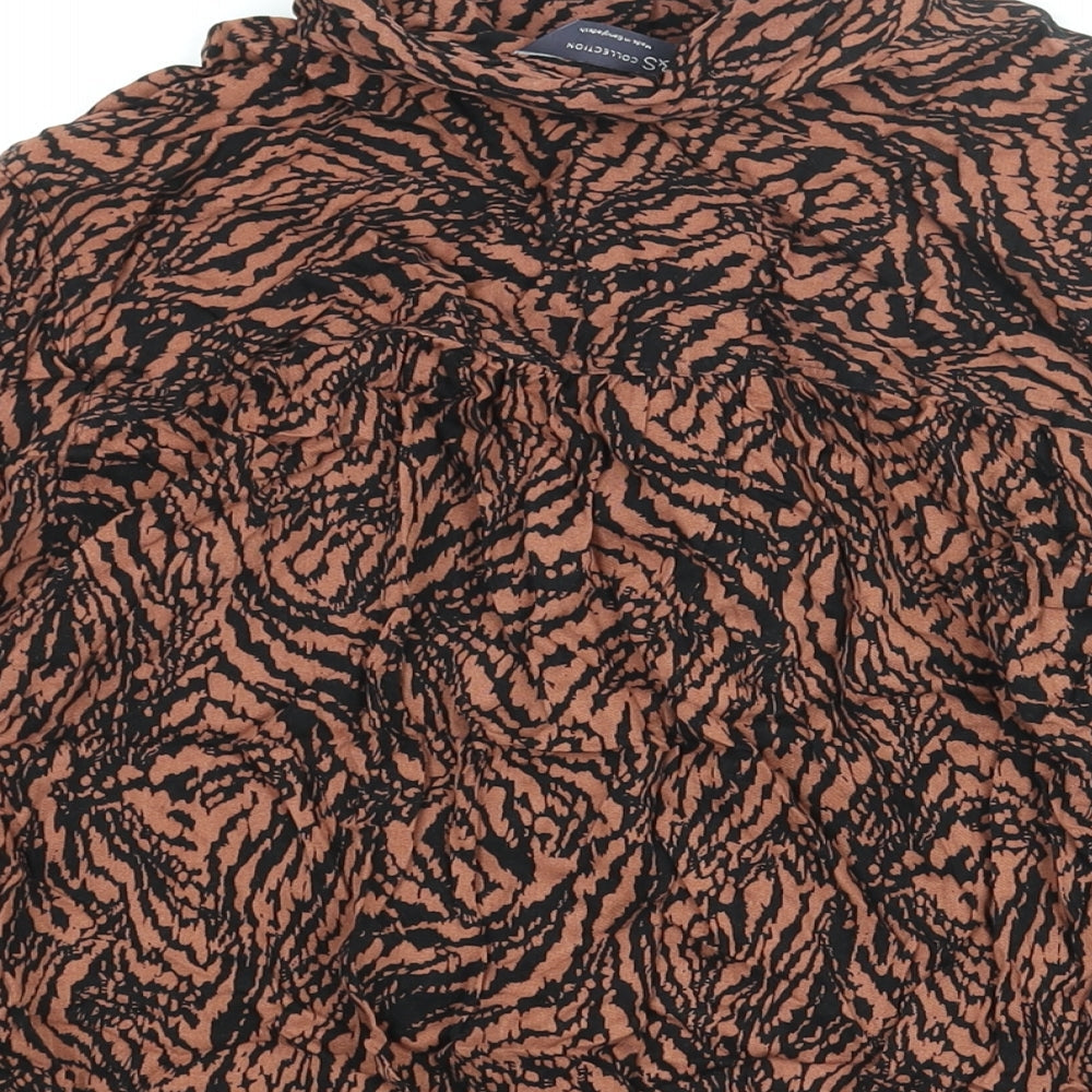 Womens UK Size 18 Marks and Spencer Brown Basic Button-Up
