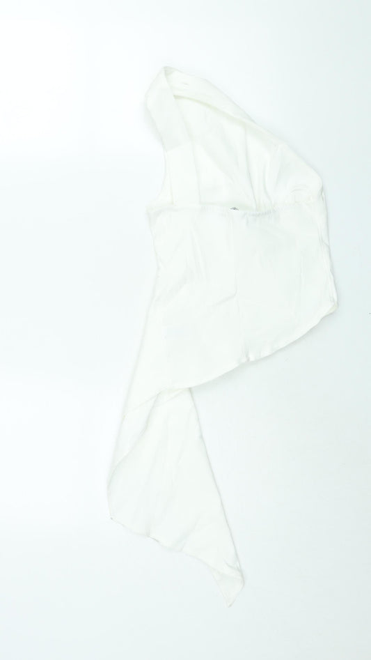 Womens UK Size S Zara White Basic Blouse