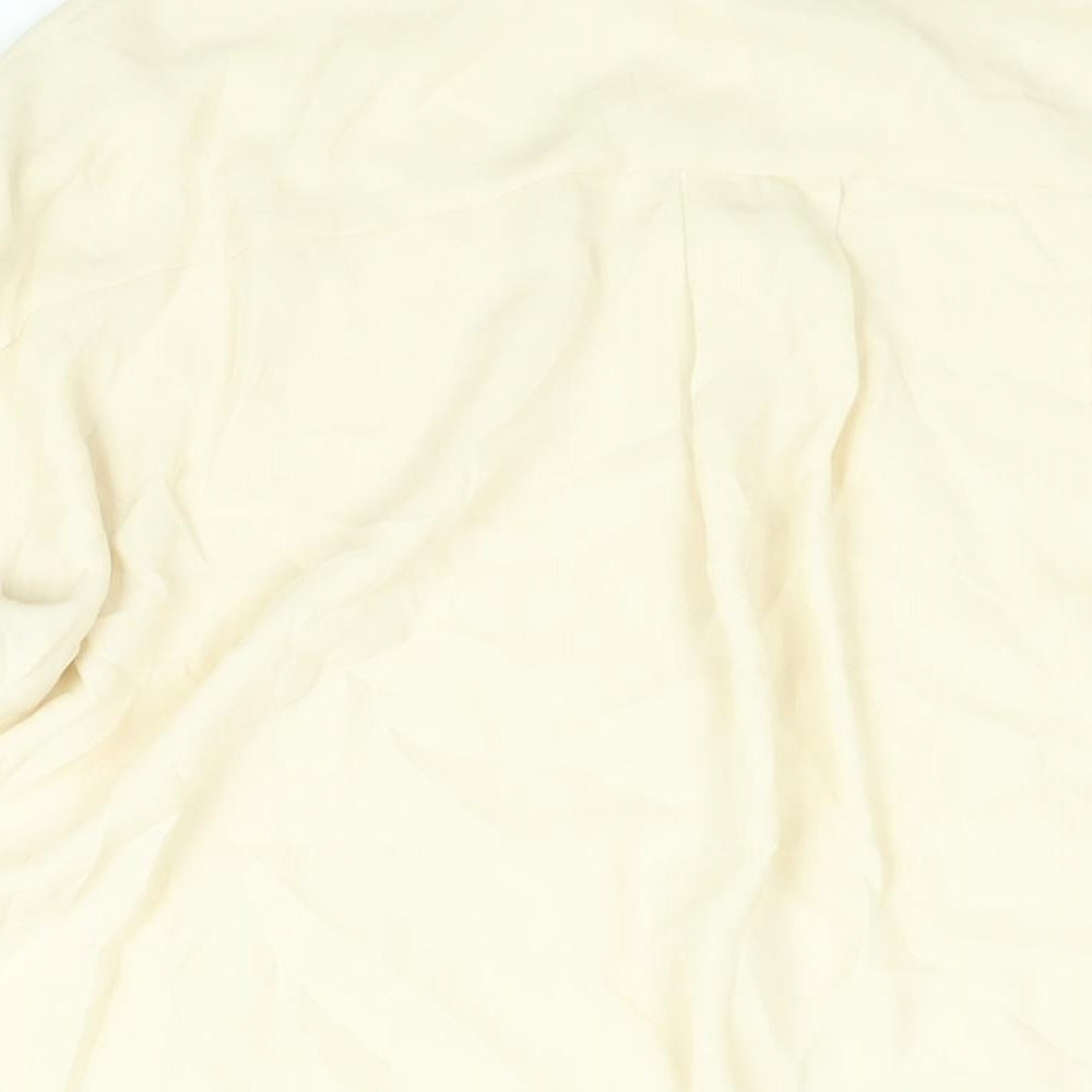 Womens UK Size M Zara Beige Basic Button-Up