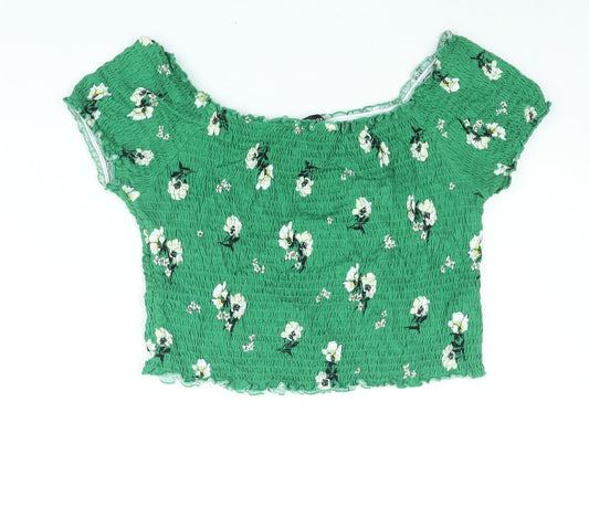 Womens UK Size 16 New Look Green Basic Blouse