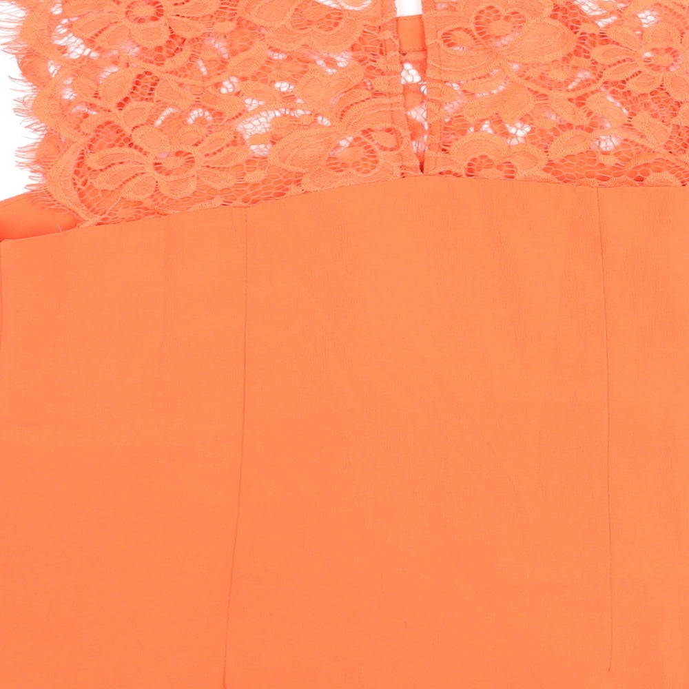 Womens UK Size 12 Dorothy Perkins Orange Basic Blouse