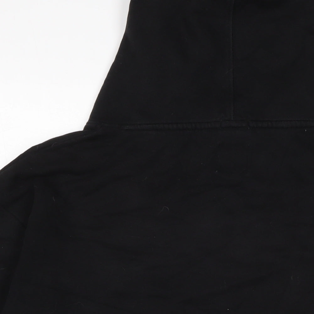 Gap Womens Black Cotton Pullover Hoodie Size M