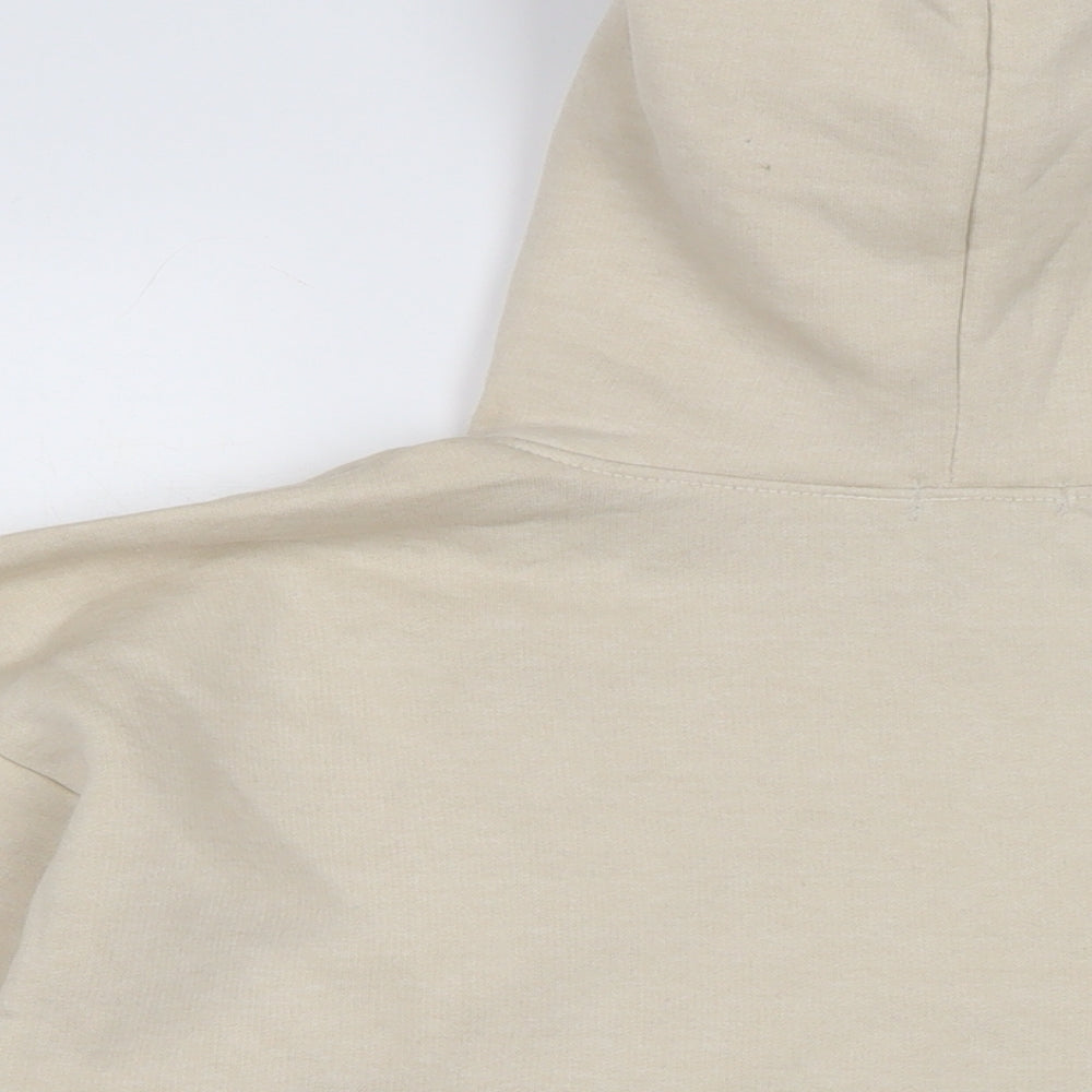 Boohoo Womens Beige Cotton Pullover Hoodie Size L