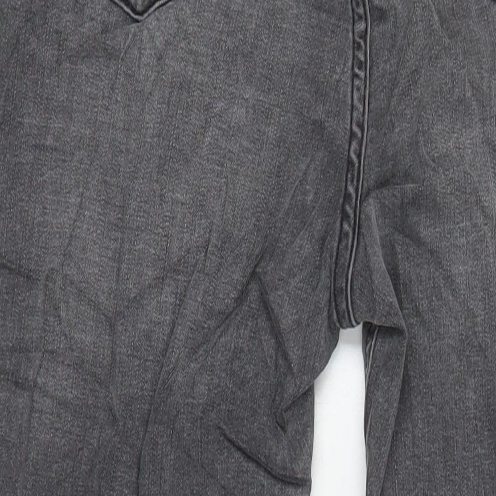 M&S Womens Grey Cotton Skinny Jeans Size 8 L27 in Regular