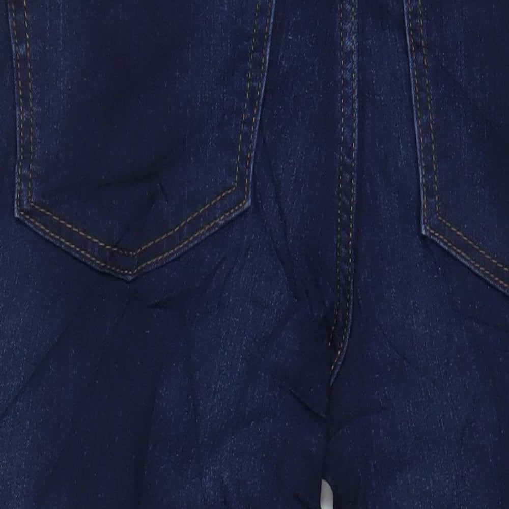 M&S Womens Blue Cotton Skinny Jeans Size 6 L24.5 in Regular