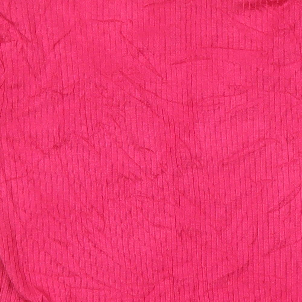 M&S Womens Pink Viscose Basic T-Shirt Size 10 Sweetheart