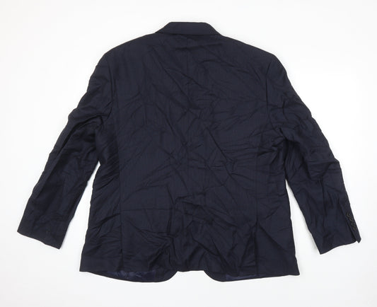 Mens UK Size 46 M&S Regular Blue Suit Jacket