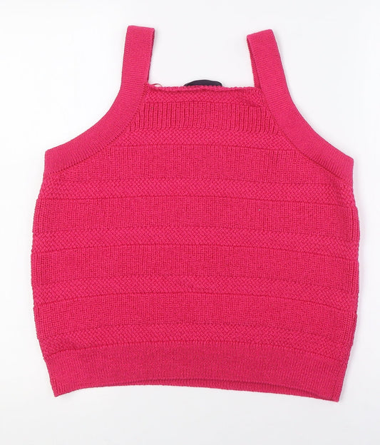 Womens UK Size L Marks and Spencer Pink Vest Jumper